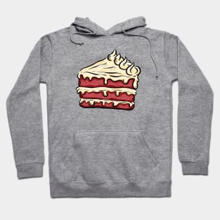 Cake Slice Cartoon Red Velvet Hoodie